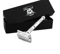 Doppio Filo Lama Sicurezza Rasoio da Barba IN Acciaio Inox Manico+5 Lama