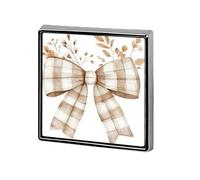 Doppio Fiocco Beige Bianco Plaid Pattern E Floreali Unisex Spille & Spille Piazza Leggero Risvolto Distintivo Gioielli per Abbigliamento Scialle Cappello