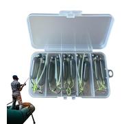 Doppio Gancio All'indietro Ri -Fishing Tackle -Tackale Equipment | Pompano -Irs Con Nuotatori | 5 Parti Di Ganci Per Attrezzatura Per Pescatore Per Raggruppate Seemi Di Seeemi Semmi Di Bassia Di Trot