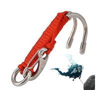 Doppio gancio da drift reef - Gancio da immersione con corda, in acciaio inox, corda di sicurezza per barriera corallina, gancio telescopico di sicurezza per la della barriera corallina, gancio