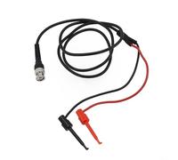 Doppio gancio di prova BNC oscilloscopio sonda cavo per test IC - P1007, 120 cm, 50 Ω, 5A/500V, rosso e nero, costruzione ABS/PVC