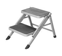 Doppio gradino pieghevole 59,5 x 49 x 39 cm, con 2 calci antiscivolo 37,8 x 25,5 cm, gradino pieghevole per camper, roulotte, campeggio, max. 150 kg EN14183