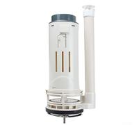 Doppio gruppo valvola di scarico per cisterne WC che consente un funzionamento efficiente dell'acqua a pieno e mezzo scarico senza regolazione manuale (27,5 cm)