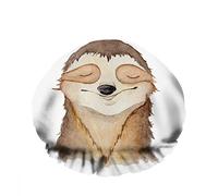 Doppio impermeabileCuffia da a da bagno Bradipo Simpatico animale Occhi chiusi Sorriso Cartone animato timido Riutilizzabile Moda Cappello da a per donna Bellezza, BathHair Spa, Home Hotel