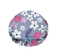 Doppio impermeabileCuffia da a da bagno Ciliegie Fiore Cartone animato Foglia Colore Fioritura floreale Rosa Riutilizzabile Moda Cappello da a per le donne Bellezza, BathHair Spa, Home Hot