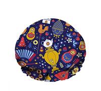 Doppio impermeabileCuffia da a da bagno Colorato Cremlino di Mosca Cattedrale Bambola russa Balalaika Orso Riutilizzabile Moda Cappello da a per donna Bellezza, BathHair Spa, Home Hotel Tr
