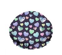 Doppio impermeabileCuffia da a da bagno Cristallo colorato Cuore d'amore Arcobaleno Caldo e luminoso Cartone animato Riutilizzabile Moda Cappello da a per donna Bellezza, BathHair Spa, Hom