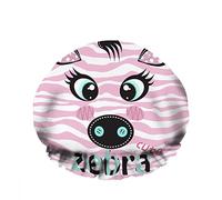 Doppio impermeabileCuffia da a da bagno Cute Zebra Cartoon Pink White Funny Sweet Eye Cappello da a di moda riutilizzabile per le donne Bellezza, BathHair Spa, Home Hotel Travel Use