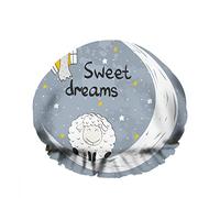Doppio impermeabileCuffia da a da bagno Divertente agnello Luna bianca Stella Dolce cielo Sorriso Riutilizzabile Moda Cappello da a per donna Bellezza, BathHair Spa, Home Hotel Travel Use