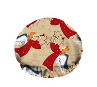 Doppio impermeabileCuffia da a da bagno Divertimento Angelo soffiò corno Tenendo bastone a cinque stelle Riutilizzabile Cappello da a di moda per le donne Bellezza, BathHair Spa, Home Hote