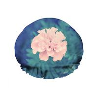 Doppio impermeabileCuffia da a da bagno Fiore rosa Fioritura Foglia verde arte Antica moda riutilizzabile Cappello da a per donna Bellezza, BathHair Spa, Home Hotel Travel Use