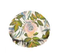 Doppio impermeabileCuffia da a da bagno Fiori primaverili Rose Colore brillante foglia Ramo Rosa Riutilizzabile Moda Cappello da a per le donne Bellezza, BathHair Spa, Home Hotel Tra