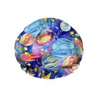 Doppio impermeabileCuffia da a da bagno Galaxy Moon Universo Sole Pianeti stellati Comete Asteroidi Riutilizzabile Moda Cappello da a per donna Bellezza, BathHair Spa, Home Hotel Travel Us