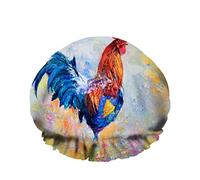 Doppio impermeabileCuffia da a da bagno Gallo colorato Cute Mammal Art Gallo di pollo Cresta di gallo Riutilizzabile Moda Cappello da a per donna Bellezza, BathHair Spa, Home Hotel Travel