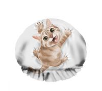 Doppio impermeabileCuffia da a da bagno Marrone Simpatico gatto Appeso Panno bianco Barba feroce Cappello da a moda riutilizzabile Per le donne Bellezza, BathHair Spa, Home Hotel Travel Us