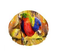 Doppio impermeabileCuffia da a da bagno Moderna colorata Arcobaleno Lorichetto Pappagallo Ramo d'arancio Riutilizzabile Moda Cappello da a per donna Bellezza, BathHair Spa, Home Ho