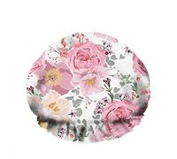 Doppio impermeabileCuffia da a da bagno Peonia Rose ani Erbe Fiori Bellezza Colore Foglia Riutilizzabile Moda Cappello da a per donna Bellezza, BathHair Spa, Home Hotel Travel Use