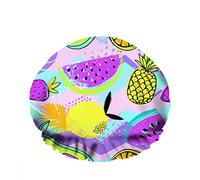 Doppio impermeabileCuffia da a da bagno Pini Fragole Arance Frutta Colori Carino Ananas Anguria Riutilizzabile Moda Cappello da a per le donne Bellezza, BathHair Spa, Home Hotel Travel Use