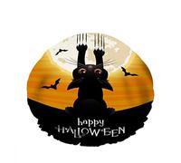 Doppio impermeabileCuffia da a da bagno Simpatico gattino nero che graffia la luna piena Pipistrello nero Cappello da a riutilizzabile per la bellezza delle donne, BathHair Spa, Home Hotel