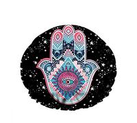 Doppio impermeabileCuffia da a da bagno Universo Stelle Cielo Occhi di loto Mano media Sole Riutilizzabile Moda Cappello da a per donna Bellezza, BathHair Spa, Home Hotel Travel Use