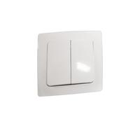 Doppio interruttore da incasso, facile installazione, design moderno, controlla le luci da due punti, ideale per case e uffici.