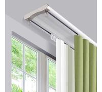 Doppio k montaggio a soffitto in alluminio silenzioso Curt guide per soggiorno e camera da letto divisorio personalizzato lunghezza 5,4 m (17,7 piedi) facile da installare (bianco)