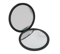 Doppio lato pieghevole cosmetico specchio vetro portatile design compatto portatile trucco rotondo specchio per viaggi o casa elegante cosmetico compatto, Nero , Taglia unica