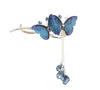 Doppio lato Ricamato Farfalla Nappa Twist Clip Tornante Donne Retro Retro Testa Capelli Clip Accessori Clip Elegante