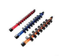 Doppio lato Socket Organizer 1/4 3/8 1/2 pollici ABS Rail (3pcs) | Design su entrambi i lati, contiene prese da 1/4 3/8 1/2 pollici, massimizza lo spazio nella cassetta degli attrezzi