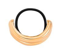 Doppio-layer Curved Hair Tie, Personalized Retro Metal Hair Rope, Cuffs per Ponytail, Doppio Arch Ponytail Hair Cuff, Retro Temperament Headband, Geometric Hollow Head Wear for Women and Girls