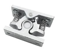 doppio lucchetto a rulli, Chiusura a doppio rullo con molla for porta dell'armadio in lega di zinco argento 2 pezzi