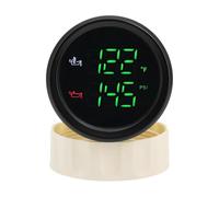 Doppio manometro digitale for auto da 52 mm, misuratore temperatura olio + misuratore pressione olio con sensore di allarme, 50-150 ℃, 0-10 BAR LED rosso, verde Letture chiare(Green LED BN)