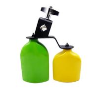 Doppio Montato Campane Plastica Campane di mucca Blocco Musica Toni alti e bassi Bicolor Cowbell Latino Percussioni Strumento Drum Percussioni Cowbell