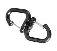 Doppio moschettone girevole a 360°, clip girevole per esterni e gancio per catena a S portatile | Moschettone portachiavi multiuso con rotazione a 360°, perfetto per zaini, passeggiate con il cane