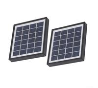 Doppio pannello solare portatile da 5 W con staffe, porta di ricarica USB per esterni, robusto e resistente alle intemperie per un'alimentazione affidabile (nero)