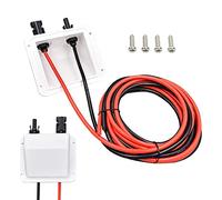 Doppio Passacavo Solare, Doppio Ingresso Cavo Alloggiamento Con Cavo Di Prolunga Solare Da 300 cm Presa Solare E Spina Per Progetto Solare Condizionatore Camper Roulotte Barca 6mm²