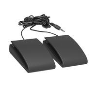 Doppio pedale portatile silenzioso per viaggi e sensori ad alta sensibilità, doppia funzione di calcio, cancellazione del rumore, pedale per principianti