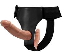 Doppio pene inseribile, dildo indossabile, realizzato in silicone morbido e realistico, con cintura, portatile, taglia XL