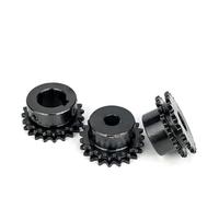 Doppio pignone 04C 25H da 14 e 15 denti, 45#, ingranaggio in acciaio, diametro interno della ruota motrice industriale 6-15 mm, 1 pezzo (15 mm (Groove), 15 Teeth)