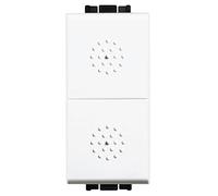Doppio pulsante 10A illuminabile1 moduloBTICINO Livinglight N4036NBianco