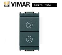 DOPPIO PULSANTE 1P NO 10A 16121 GRIGIO