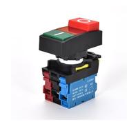 Doppio pulsante 22mm Doppio pulsante Interruttore a pulsante di ripristino a due posizioni con LED Egg push 12V24V220V AC ON/OFF START STOP 1 NO 1NC LA36M(Raised-o,1NO1NC,24v)