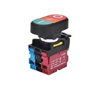 Doppio pulsante 22mm Doppio pulsante Interruttore a pulsante di ripristino a due posizioni con LED Egg push 12V24V220V AC ON/OFF START STOP 1 NO 1NC LA36M(Flat-o,1NO1NC,24v)