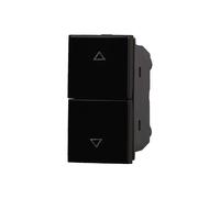 Doppio Pulsante con frecce 10A nero compatibile anche con BTicino Axolute