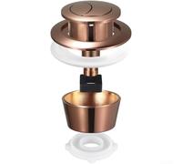 Doppio pulsante di ricambio per cassetta WC, attuatore per serbatoio con apertura da 20 mm-60 mm, per Fluidmaster PRO550UK Skylo SKY005 | parti della valvola del bagno in ABS (oro rosa + anello)
