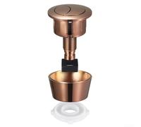 Doppio pulsante di scarico in plastica compatibile con standard per aperture del coperchio della cisterna da 20 mm e 40 mm per un azionamento uniforme del WC (oro rosa)