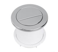 Doppio pulsante di scarico rotondo cromato doppio pulsante di scarico tipo aria cisterna WC rotondo cromato controllo moderno bagno parte di ricambio con doppio tubo (argento)