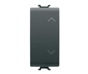 Doppio Pulsante Gewiss Chorus interbloccato per tapparella nero GW12140