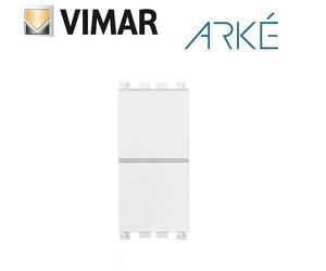 DOPPIO PULSANTE INDIPENDENTE VIMAR ARKE' 19066.B BIANCO.