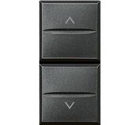Doppio Pulsante interbloccato Bticino Axolute antracite HS4037